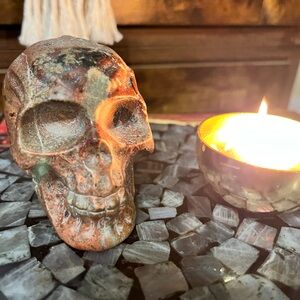 Red Jasper Skull